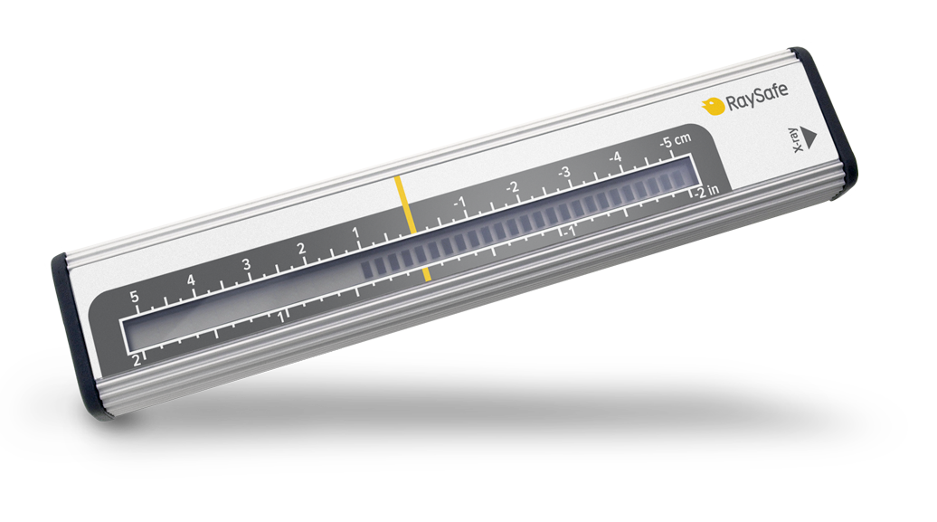 RaySafe DXR+, regla digital para alineación de campos